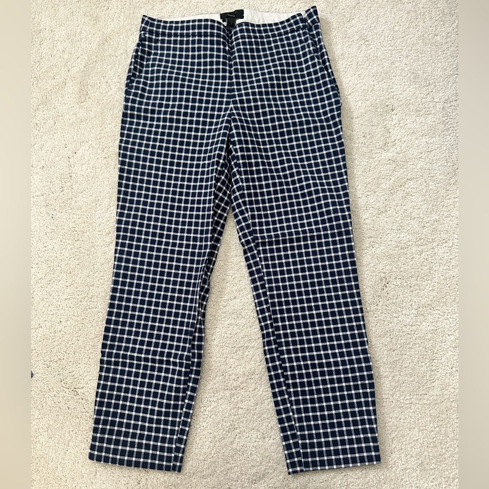 J Crew Martie Checkered Work Pants